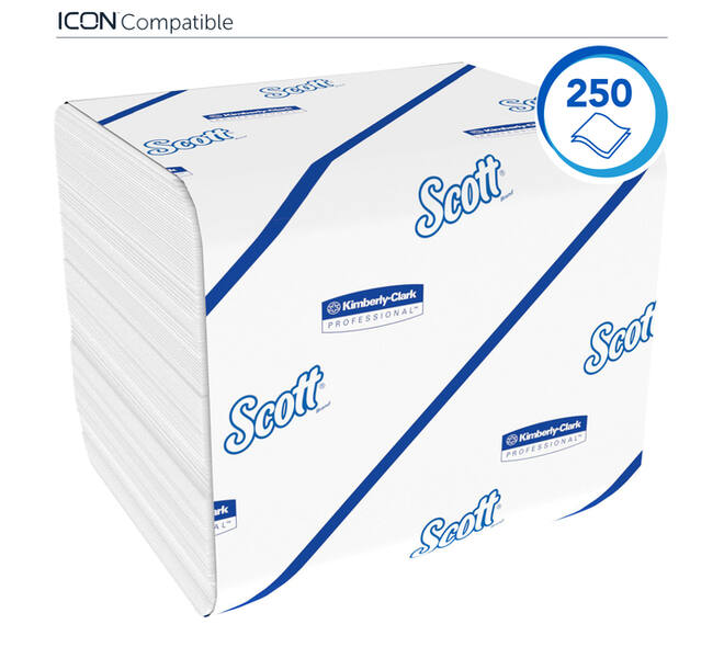 Toiletpapier Scott Control gevouwen 2-laags 110x186mm wit 8508