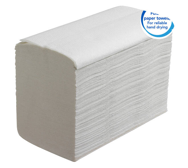 Handdoek Scott Essential i-vouw 1-laags 200x318mm 15x240 vel wit 6669