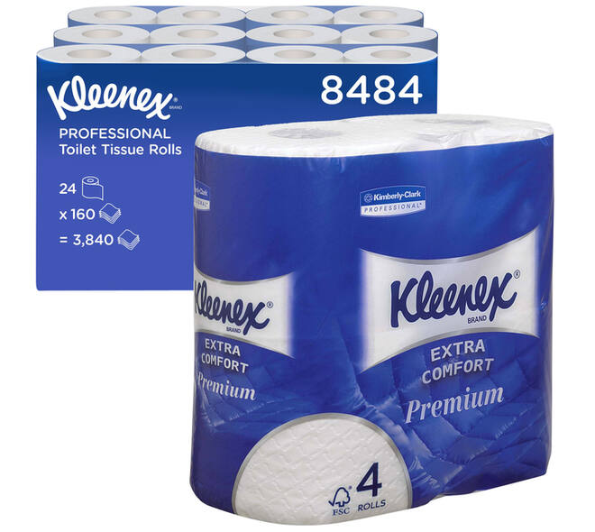 Toiletpapier Kleenex 4-laags 160 vel wit 8484