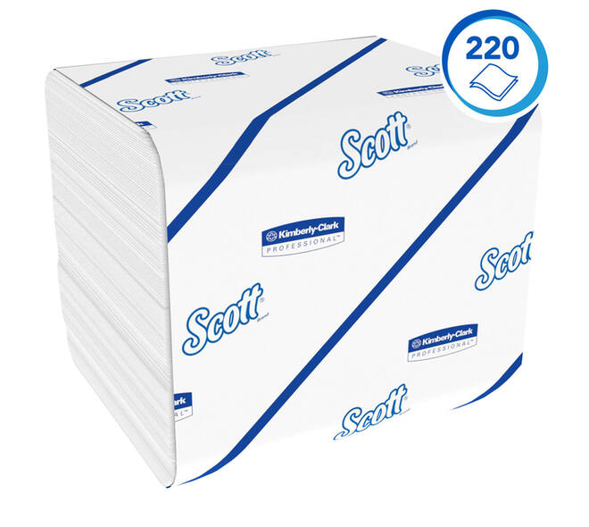 Toiletpapier Scott Control gevouwen 2-laags 110x186mm wit 8509