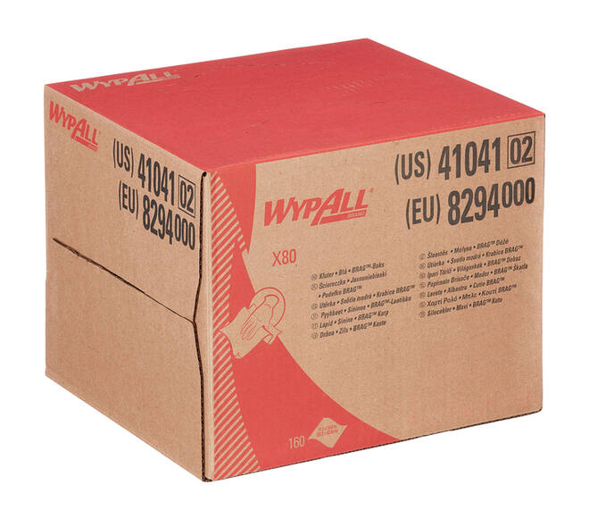 Reinigingsdoek WypAll X80 PowerClean dispenserdoos 1-laags 160 vel blauw 8294