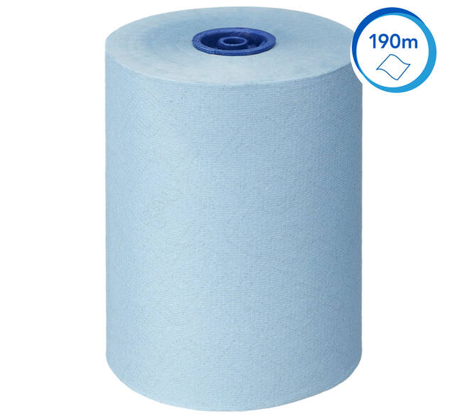 Handdoekrol Scott Essential Slimroll 1-laags 190m blauw 6696