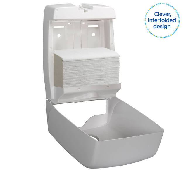 Handdoek Kleenex Ultra i-vouw 2-laags 215x318mm 15x124 vel wit 6778
