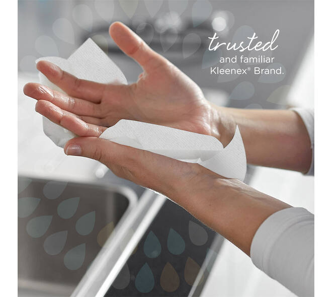 Handdoek Kleenex Ultra i-vouw 2-laags 215x318mm 15x124 vel wit 6778
