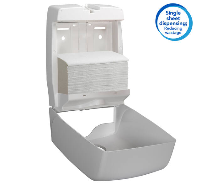 Handdoek Scott m-vouw 1-laags 203x240mm 16x250 vel wit 3749
