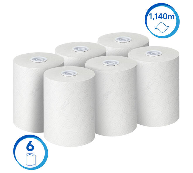 Handdoekrol Scott Essential Slimroll 1-laags 190m wit 6695