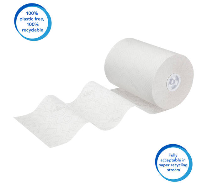 Handdoekrol Scott Essential Slimroll 1-laags 190m wit 6695