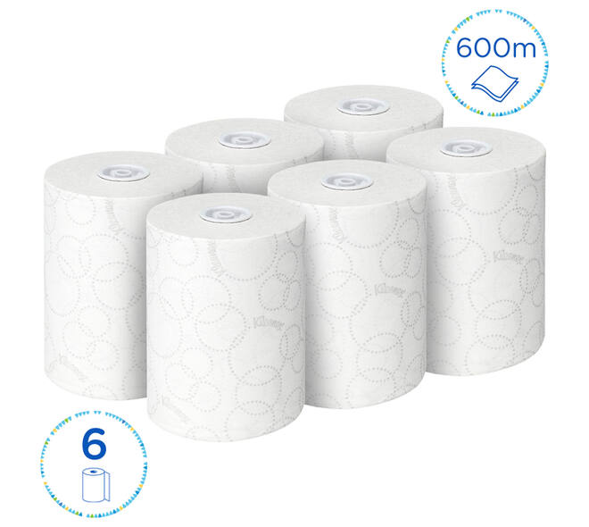 Handdoekrol Kleenex Ultra Slimroll 2-laags 100m wit 6781