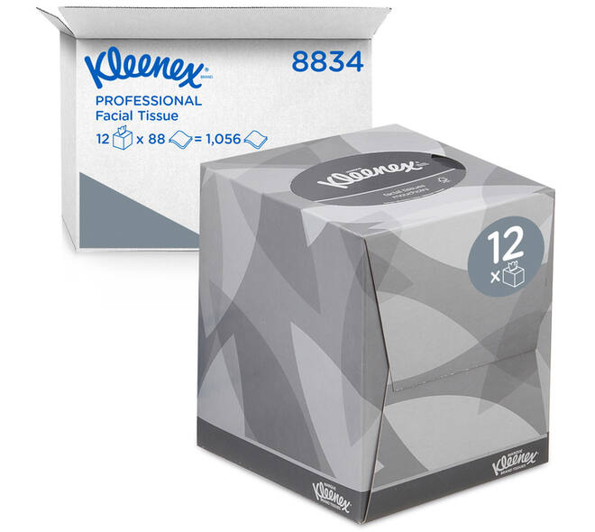 Facial tissues Kleenex kubus 2-laags 88 vel wit 8834