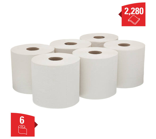 Poetspapier WypAll L20 GeneralClean 2-laags 380 vel wit 7303