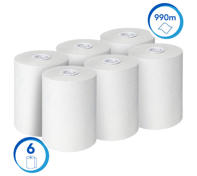 Handdoekrol Scott Control Slimroll 1-laags 165m wit 6623