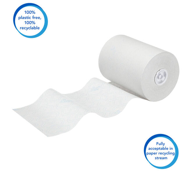 Handdoekrol Scott Control Slimroll 1-laags 165m wit 6623