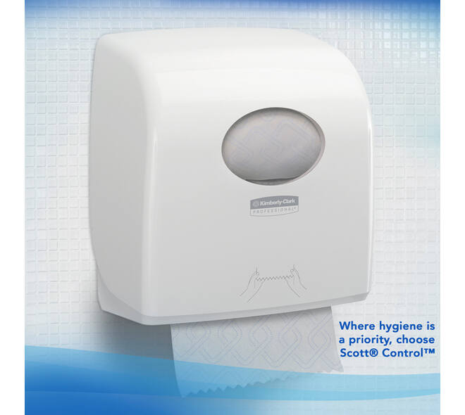 Handdoekrol Scott Control Slimroll 1-laags 165m wit 6623
