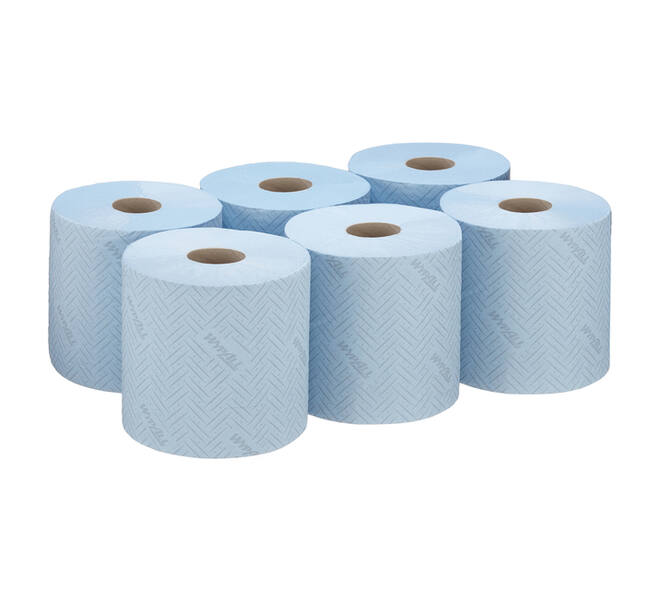Poetspapier WypAll L10 GeneralClean 1-laags 800 vel blauw 7255