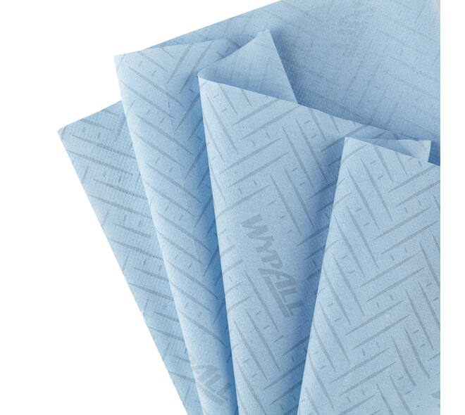 Poetspapier WypAll L10 GeneralClean 1-laags 800 vel blauw 7255