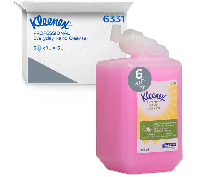 Handzeep Kleenex vloeibaar roze 1000ml 6331
