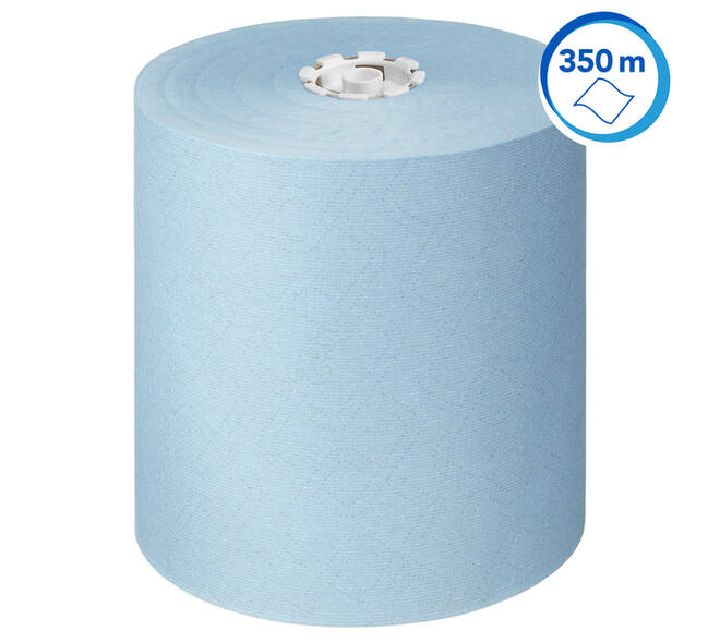 Handdoekrol Scott Essential 1-laags 350m blauw 6692