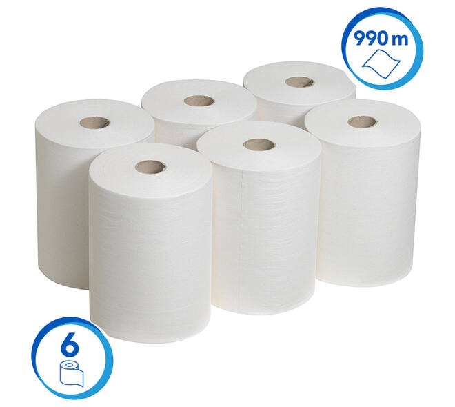 Handdoekrol Scott Control Slimroll 1-laags 165m wit 6657