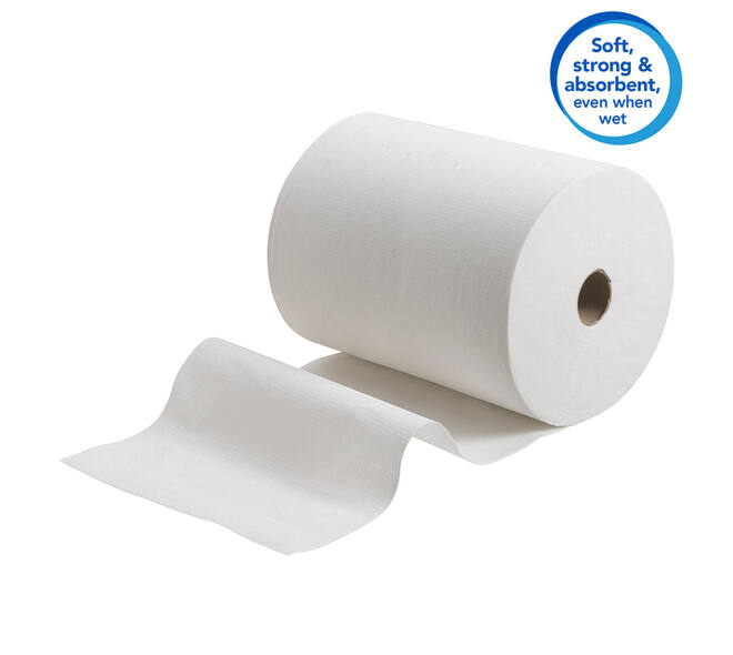 Handdoekrol Scott Control Slimroll 1-laags 165m wit 6657