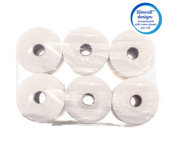 Handdoekrol Scott Control Slimroll 1-laags 165m wit 6657