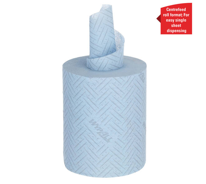 Poetspapier WypAll L10 GeneralClean 1-laags 430 vel blauw 6223