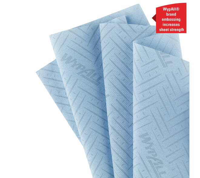 Poetspapier WypAll L10 GeneralClean 1-laags 430 vel blauw 6223