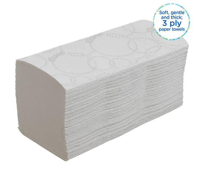 Handdoek Kleenex Ultra i-vouw 3-laags 215x318mm 15x96 vel wit 6710