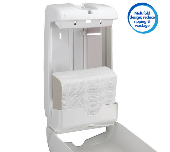 Handdoek Scott Slimfold m-vouw 1-laags 190x300mm 16x110 vel wit 5856
