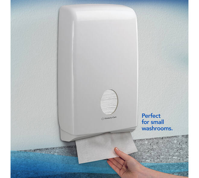 Handdoek Scott Slimfold m-vouw 1-laags 190x300mm 16x110 vel wit 5856