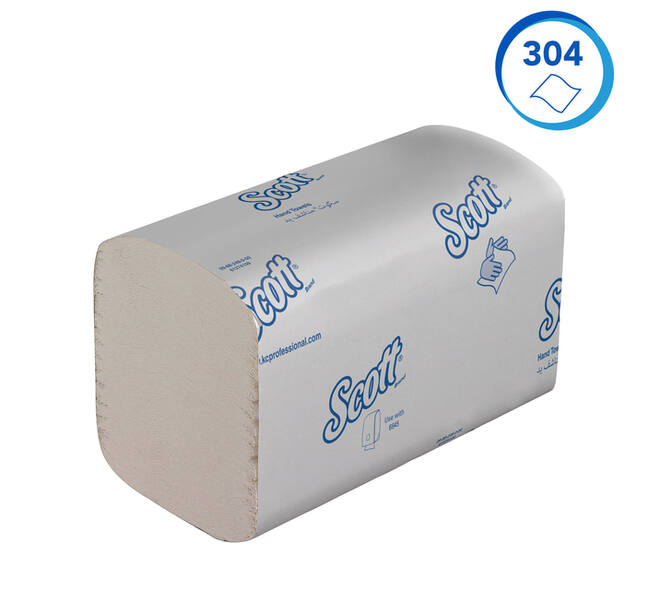 Handdoek Scott Control i-vouw 1-laags 200x210mm 15x304 vel wit 6689