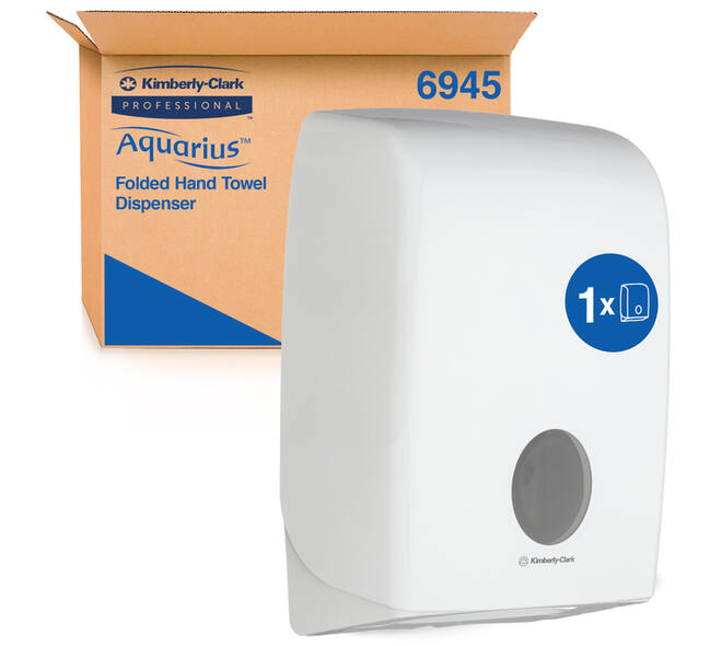 Handdoekdispenser Kimberly Clark Aquarius i-vouw wit 6945