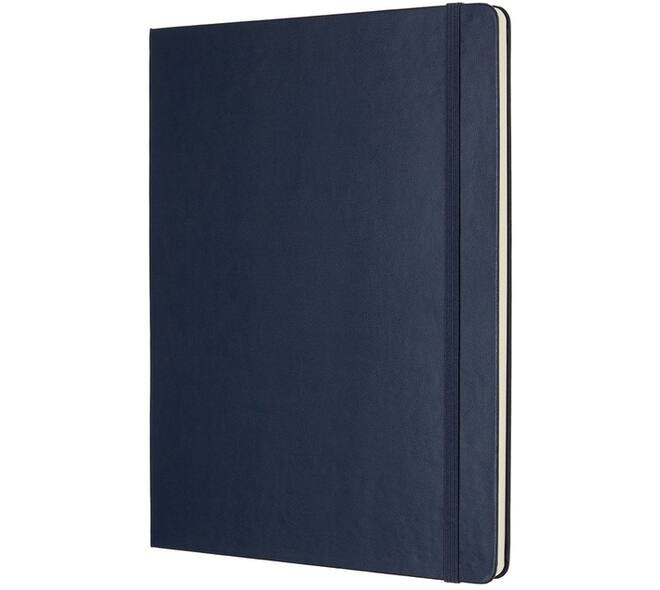 Notitieboek Moleskine XL 190x250mm blanco hard cover sapphire blue