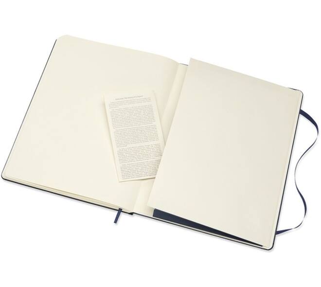 Notitieboek Moleskine XL 190x250mm blanco hard cover sapphire blue