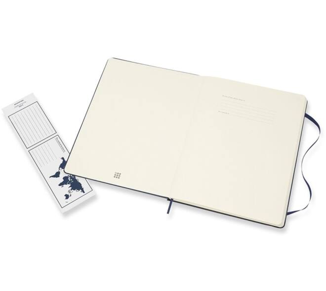 Notitieboek Moleskine XL 190x250mm blanco hard cover sapphire blue