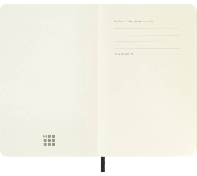 Notitieboek Moleskine pocket 90x140mm dots soft cover zwart