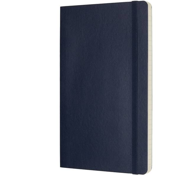 Notitieboek Moleskine large 130x210mm lijn soft cover sapphire blue