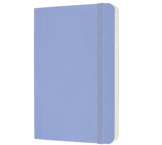 Notitieboek Moleskine pocket 90x140mm lijn soft cover hydrangea blue