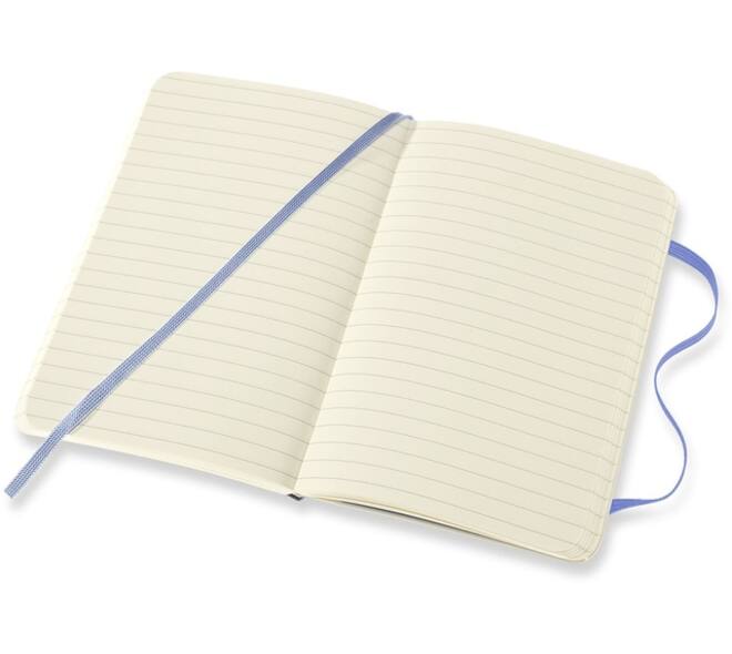 Notitieboek Moleskine pocket 90x140mm lijn soft cover hydrangea blue