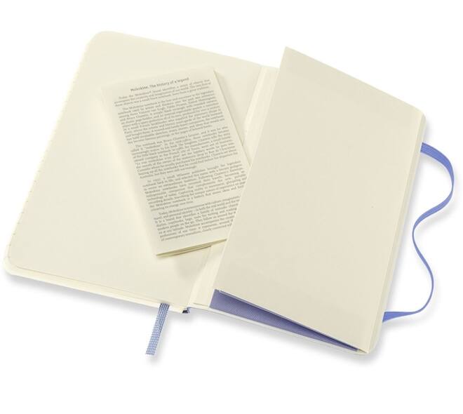 Notitieboek Moleskine pocket 90x140mm lijn soft cover hydrangea blue
