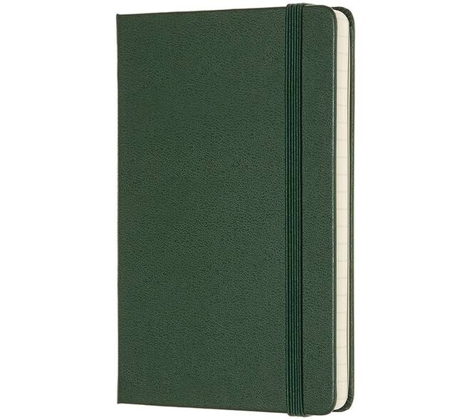 Notitieboek Moleskine pocket 90x140mm lijn hard cover myrtle green