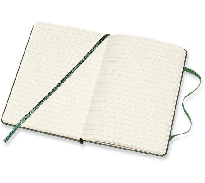 Notitieboek Moleskine pocket 90x140mm lijn hard cover myrtle green