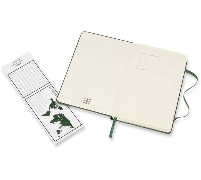 Notitieboek Moleskine pocket 90x140mm lijn hard cover myrtle green