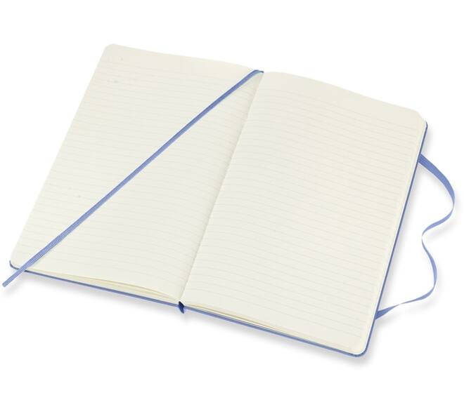 Notitieboek Moleskine large 130x210mm lijn hard cover hydrangea blue