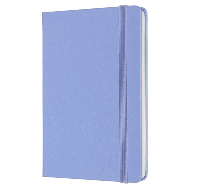 Notitieboek Moleskine pocket 90x140mm blanco hard cover hydrangea blue