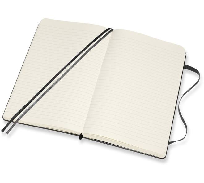 Notitieboek Moleskine Expanded large 130x210mm lijn hard cover zwart