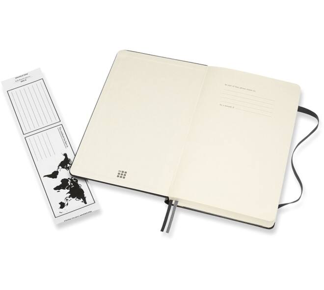 Notitieboek Moleskine Expanded large 130x210mm lijn hard cover zwart