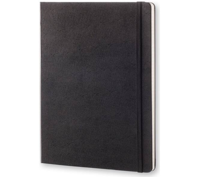 Notitieboek Moleskine XL 190x250mm ruit 5x5 hard cover zwart