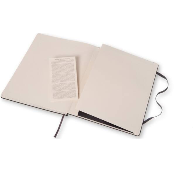 Notitieboek Moleskine XL 190x250mm ruit 5x5 hard cover zwart
