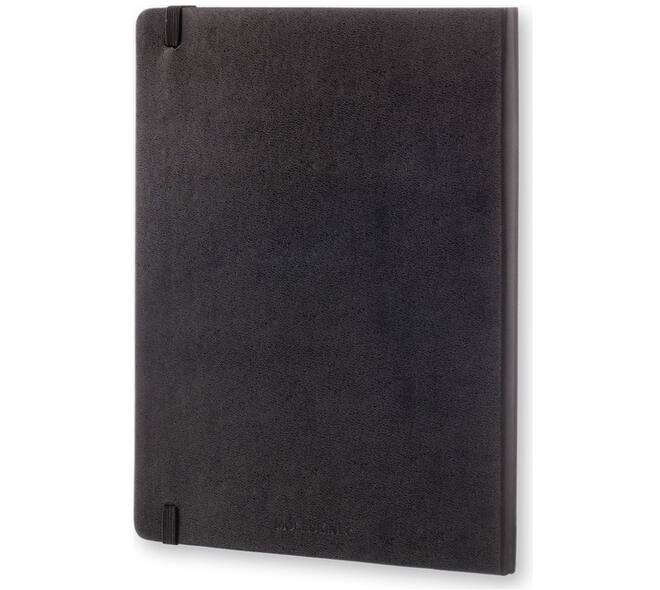 Notitieboek Moleskine XL 190x250mm ruit 5x5 hard cover zwart