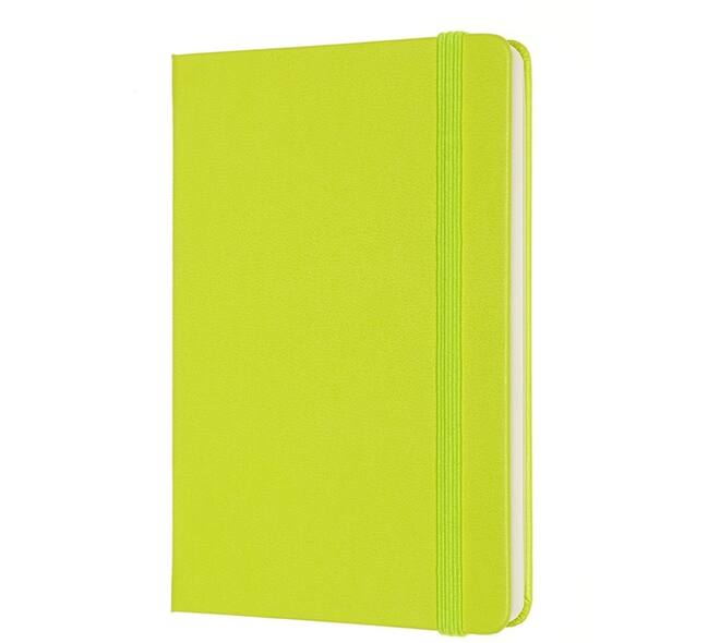 Notitieboek Moleskine pocket 90x140mm blanco hard cover lemon green